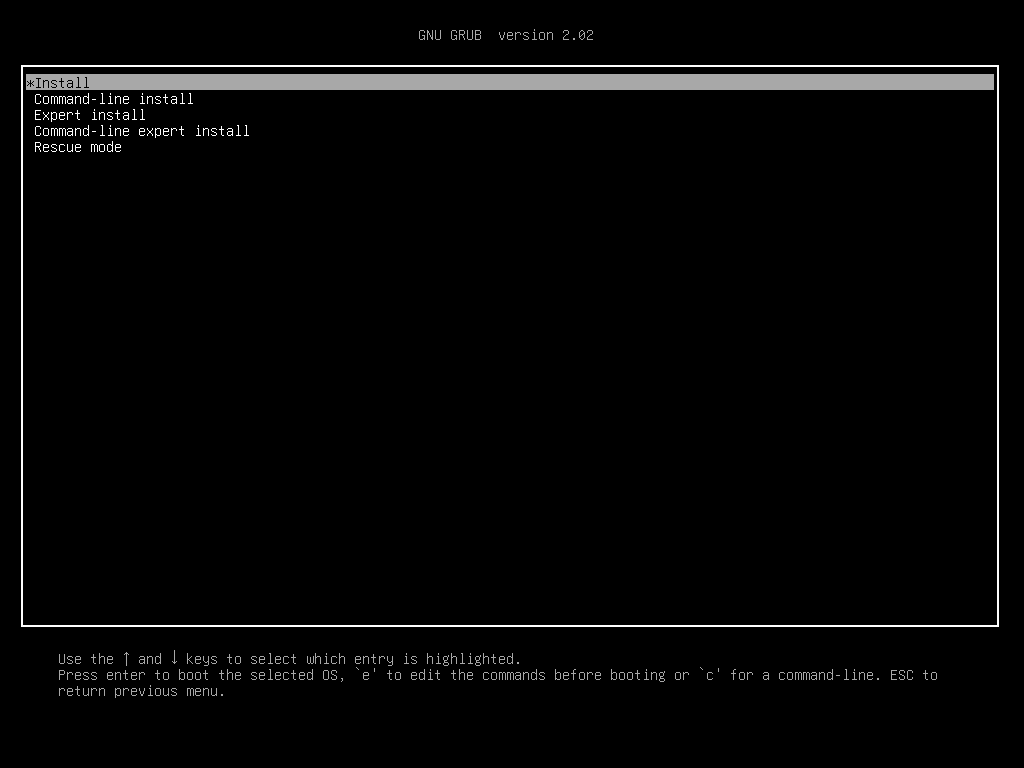 GRUB Menu
