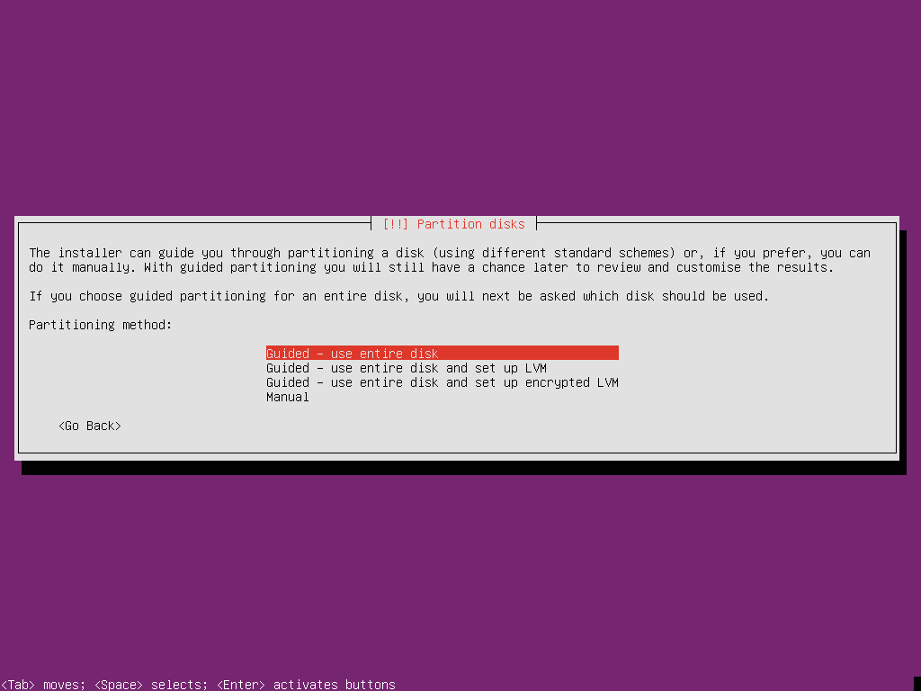 Partition disks